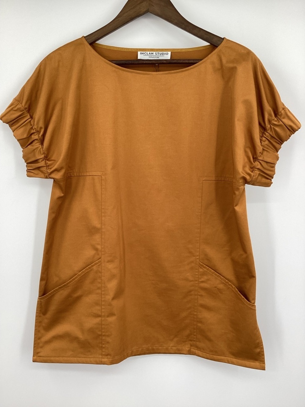Inclan Studio Houston Minimalist Camel London Cotton Top - Picture 2 of 11